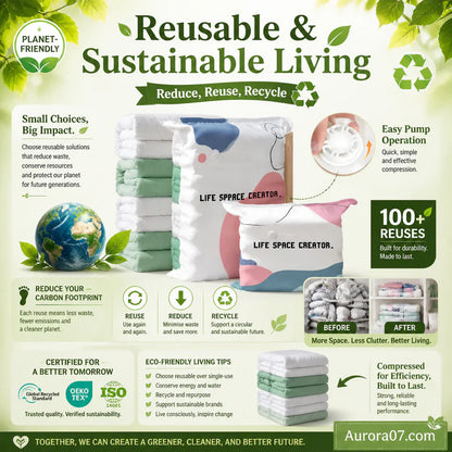 🧳Vacuum Storage Bags – Press & Seal (PACK OF 5)
