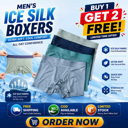 Men's Ice Silk Boxer Briefs (Buy 1 Get 2 Free)