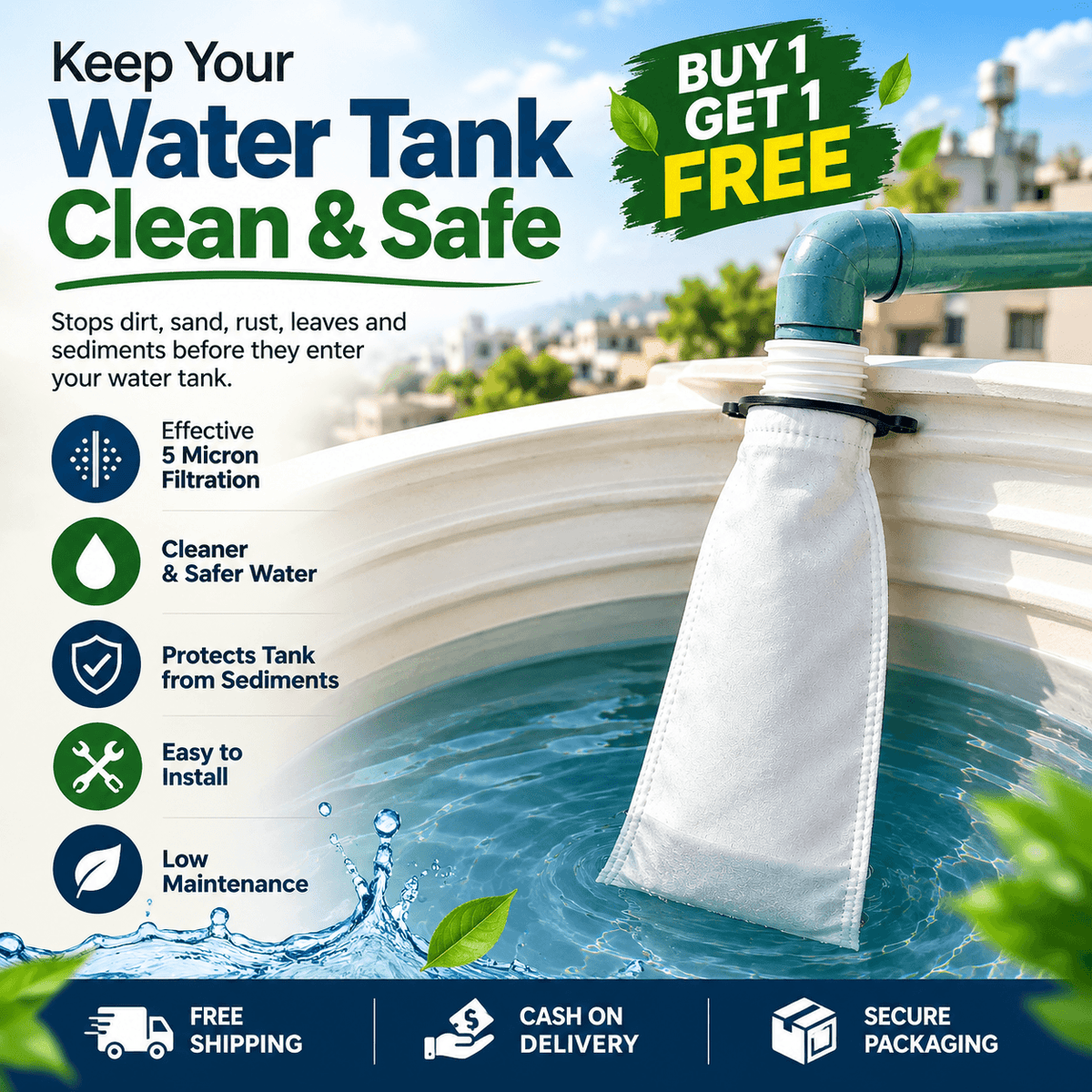 5 Micron Sediment Filter -Buy 1 Get 1 Free
