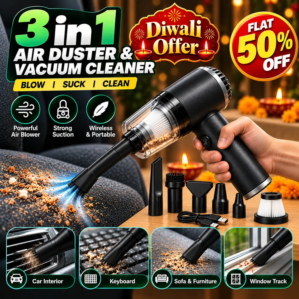 Powerful Vacuum Cleaner – (50% OFF Today)