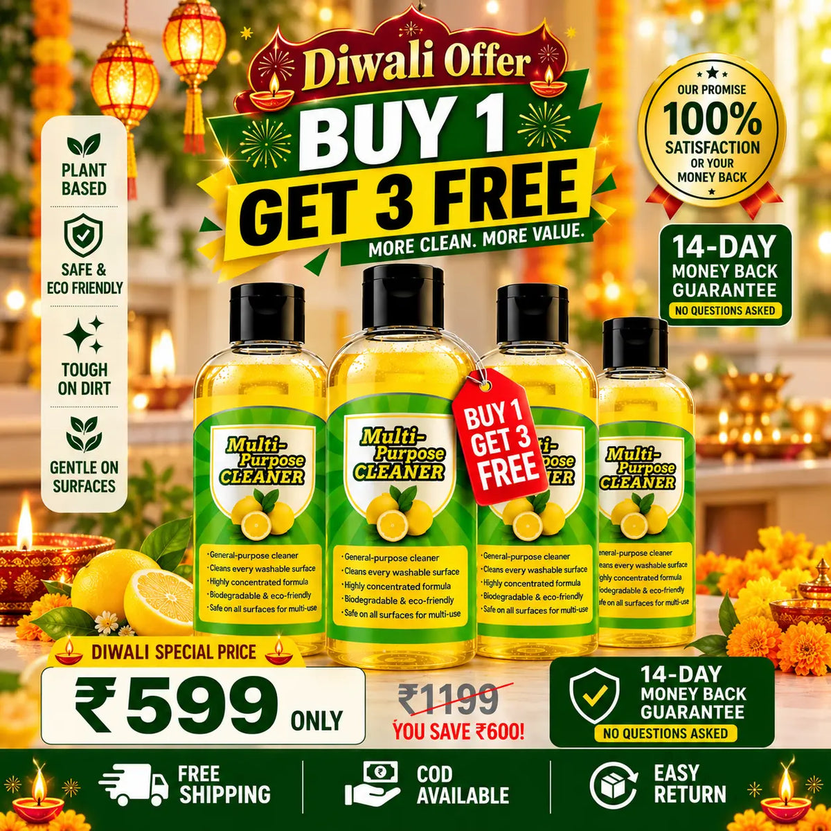 Multifunctional Cleaner - Buy 1 Get 3 Free🔥