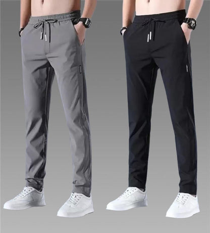 Premium Lycra Men's Track Pants | Black and Grey (Buy 1 Get 1 free)
